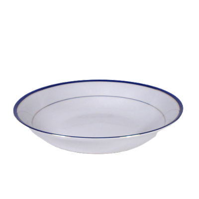 Dune bleue - Plat rond creux 28 cm