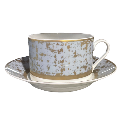 Tweed Grey & Gold - Tasse et soucoupe déjeuner 0.40 litre