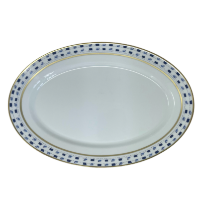 La Bocca bleue - Plat ovale 41 cm