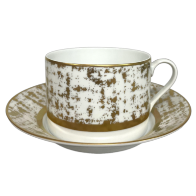 Tweed White & Gold - Tasse et soucoupe déjeuner 0.40 litre