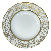 Tweed White & Gold - Assiette creuse 22 cm