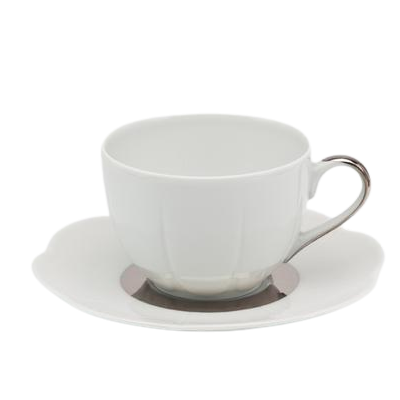 Fleur't platine brillant - Tasse et soucoupe thé 0.20 litre