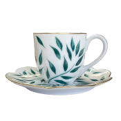 Olivier vert - Tasse et soucoupe café 0.10 litre