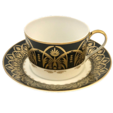 Oasis Black & Gold - Tasse & soucoupe thé 0.20 litre