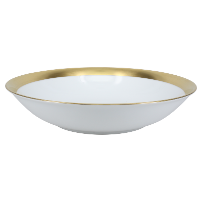 Danielle or mat - Plat rond creux 28 cm