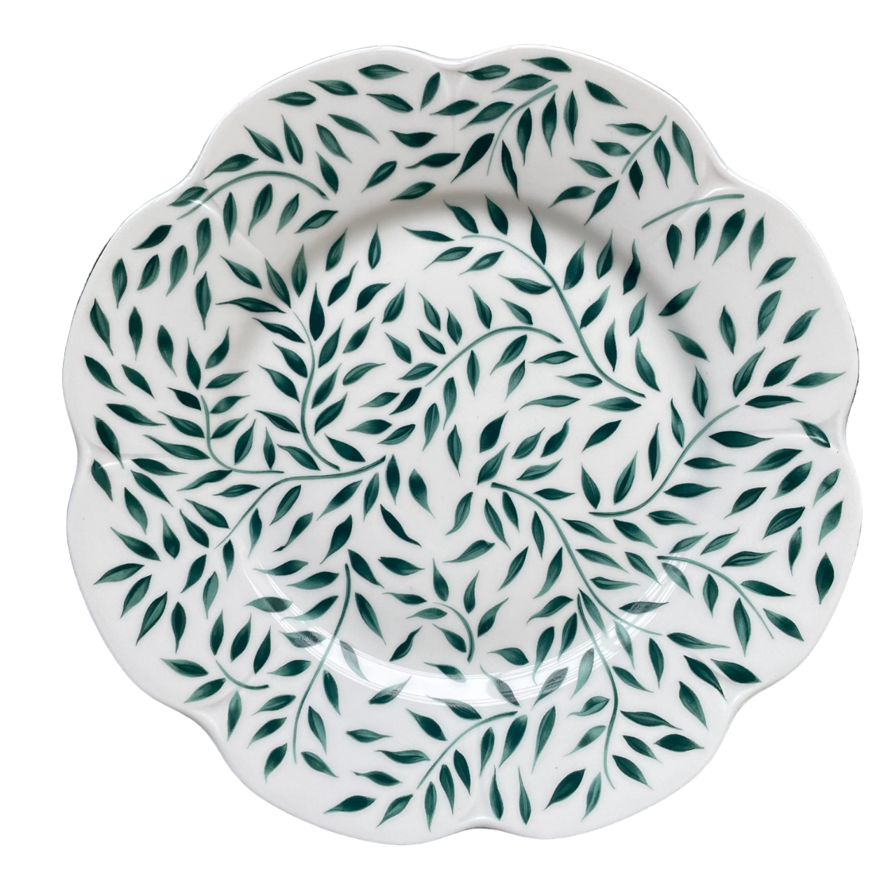 Olivier vert filet vert - Assiette plate 27.5 cm