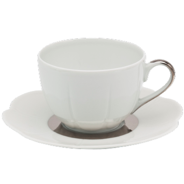 Fleur't platine brillant - Tasse et soucoupe thé 0.20 litre