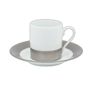 Danielle platine mat - Tasse et soucoupe caf 0.10 litre