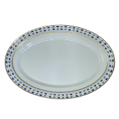 La Bocca bleue - Plat ovale 41 cm