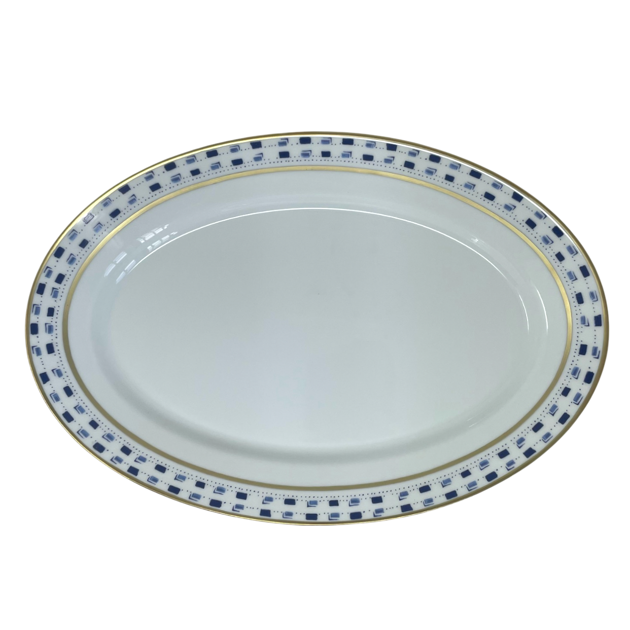 La Bocca bleue - Plat ovale 41 cm