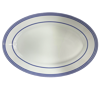 Latitudes bleues - Plat ovale 41 cm