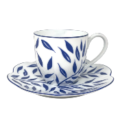 Olivier bleu - Tasse et soucoupe café 0.10 litre