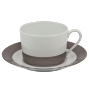 Danielle platine mat - Tasse et soucoupe th 0.20 litre