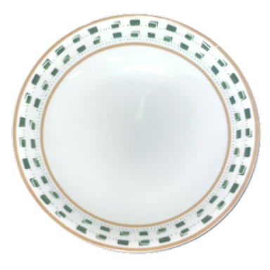 La Bocca vert - Plat rond creux 28 cm