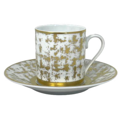 Tweed White & Gold - Tasse et soucoupe café 0.10 litre