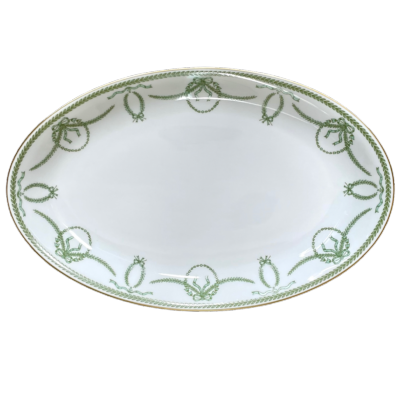 Cheverny vert - Plat ovale 35 cm