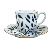 Olivier noir - Tasse et soucoupe caf 0.10 litre