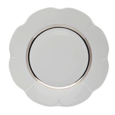 Fleur't platine brillant - Assiette plate 27.5 cm