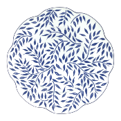 Olivier bleu - Assiette plate 27.5 cm